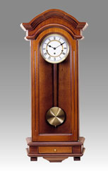 Regulator Clock-Vienna Clock 426_1 walnut, Westminster Mechanism on rod gong